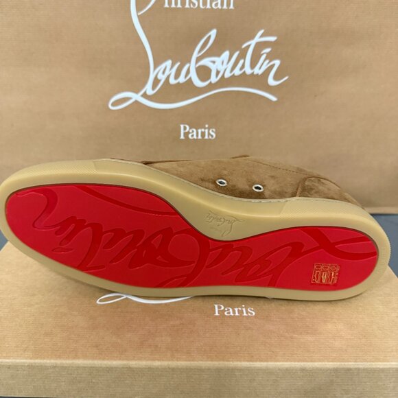 Christian Louboutin 3180608 Men's Suede Rantulow Orlato Flat Veau Velours sz 44 - Picture 9 of 14